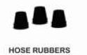 Hookah - Hose Rubbers clear